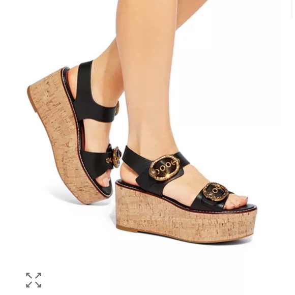 Kurt Geiger Shoes - Kurt Geiger London Mayfair Platform Sandals Shoes Cork Wedge 40.5